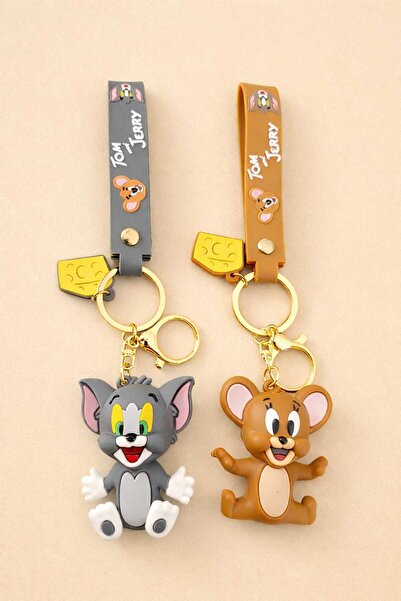 KAYLANIN DÜNYASI Tom & Jerry Figure Keychain – Valentine's Day Gift, Couple K...