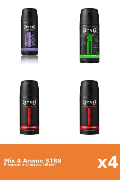str8 Set 4 Mix STR8: 1x FR34K, 1x Game, 2x Red Code