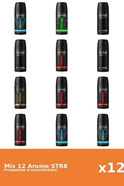 str8 Set 12 Mix STR8: 1x Ahead, 1x FR34K, 3x Original, 4x Red Code, 3x Wild Beat