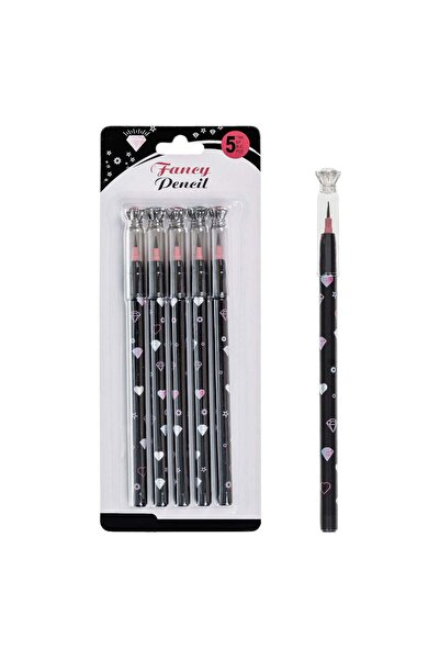 OEM Fancy Strass Pencils with Refills 16cm - 5pcs