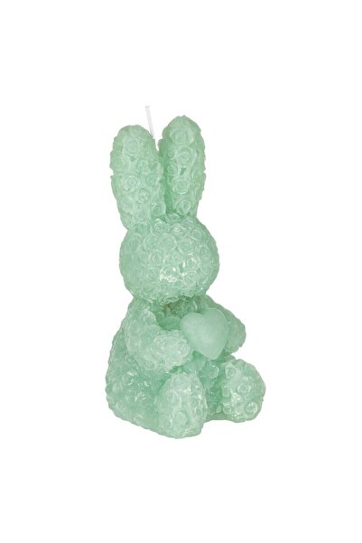 OEM Easter Candle Rabbit with Green Heart 14cm