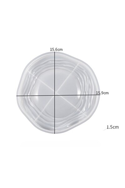 HOBİFLEX SİLİKON KALIP TAŞ TOZU İTHAL DEKORATİF YUVARLAK DALGALI SUNUM TABAK ...