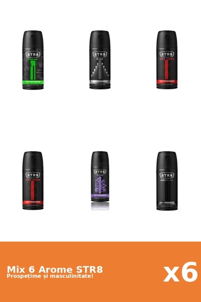 str8 Set 6 Mix STR8: 1x FR34K, 1x Game, 1x Original, 2x Red Code, 1x Rise