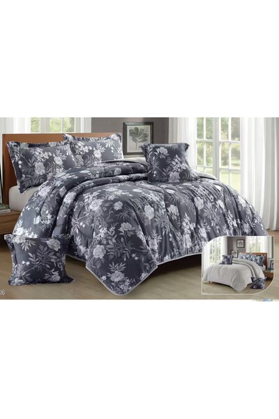 alzawia مفرش نفر مايكروفايبر صيفي قماش بارد 4قطع لحاف مقاس 220*170