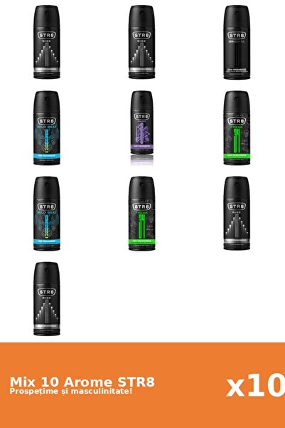 str8 Set 10 Mix STR8: 2x FR34K, 1x Game, 1x Original, 4x Rise, 2x Wild Beat
