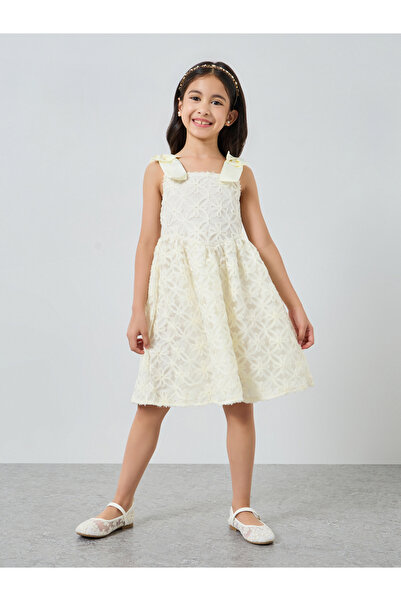 Styli Girls Jacquard Lace Strappy Dress