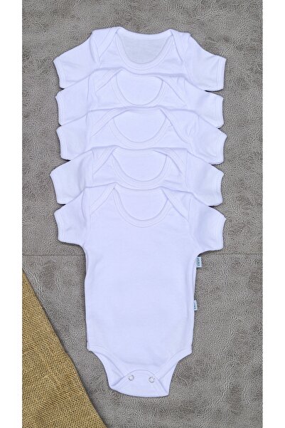 BabyCo Vieso Baby Short Sleeve Cotton Envelope Collar Snap Fastener Baby Unde...