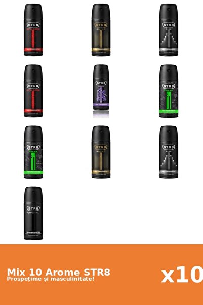 str8 Set 10 Mix STR8: 2x Înainte, 2x FR34K, 1x Joc, 1x Original, 2x Cod Roșu,...