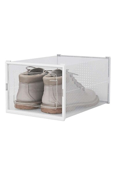 OEM Transparent Plastic Storage Box with Window for Shoes 35x25x19.2cm