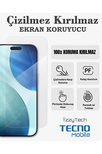 izzytech تيكنو POVA 6 برو نانو واقي شاشة 9H |   طلاء كامل |   غير قابل للكسر ...