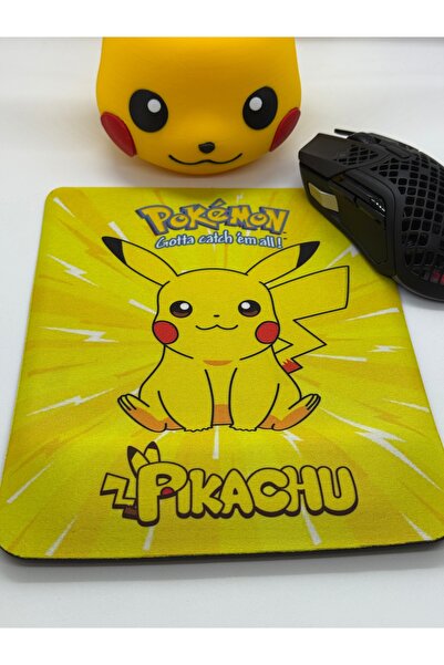 90larevibakkalamca Pokemon Figürlü MousePad Sarı