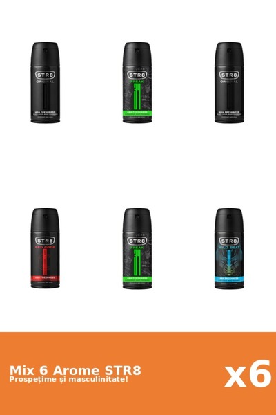str8 Set 6 Mix STR8: 2x FR34K, 2x Original, 1x Red Code, 1x Wild Beat