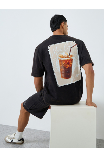 Styli Men Oversized Acid Washed T-Shirt and Shorts Co-Ords