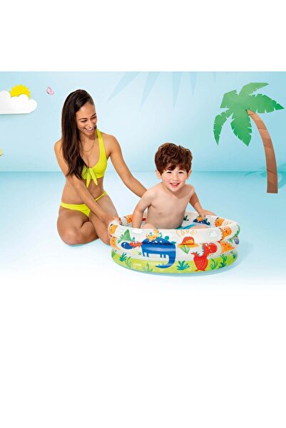 OEM Piscina cu Model Dinozauri pentru Copii Ø61x22cm - Intex