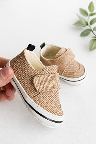 moukou Baby Boy Booties Shoes with Velcro Fasteners, Size 17-18-19