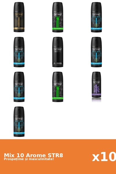 str8 Set 10 Mix STR8: 1x Ahead, 2x FR34K, 1x Game, 1x Original, 5x Wild Beat