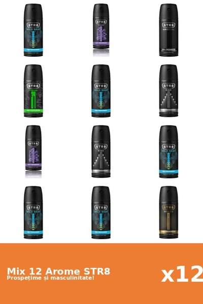 str8 Set 12 Mix STR8: 1x Ahead, 1x FR34K, 2x Game, 1x Original, 2x Rise, 5x W...
