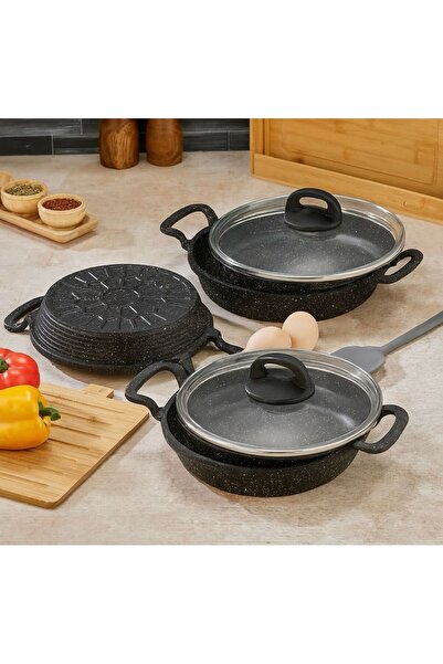 Alaca ELEGANT DÖKÜM 3 LÜ KAPAKLI SAHAN TAKIMI