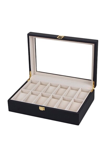 DARO Premium Wooden Watch Box for 12 Watches with Display