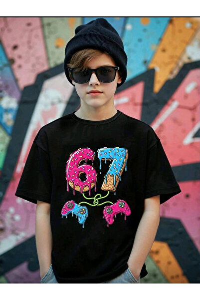 barsdepo Six Seven Printed Boy's T-Shirt, 67 Designs