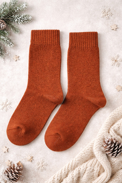 tibo 2 чифта безшевни дамски чорапи от агнешка вълна