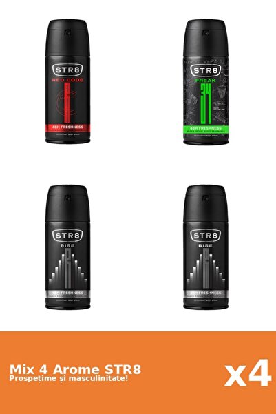 str8 Set 4 Mix STR8: 1x FR34K, 1x Red Code, 2x Rise