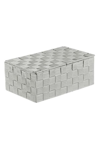 OEM Grey Metal Storage Box with Lid 27.5x17.5x11cm