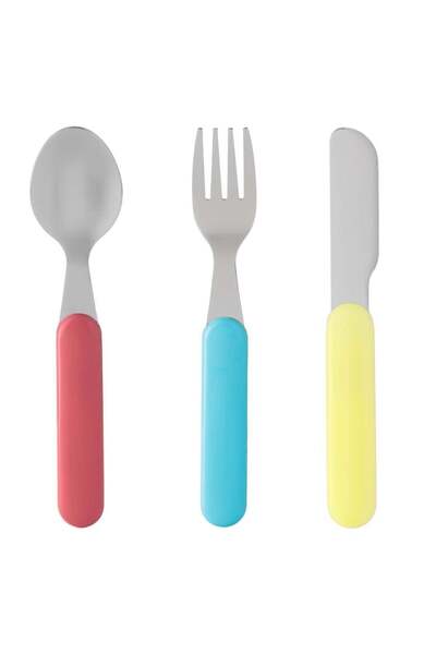 OEM Set Lingura Furculita & Cutit din Otel Inoxidabil cu Maner din Plastic Ho...