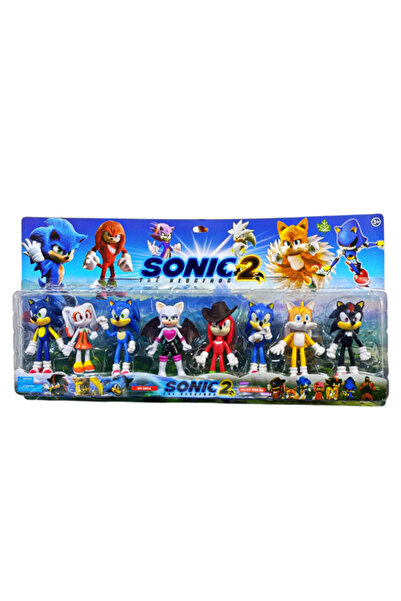 WBC TOYS Sonic 2 The Hedgehog 8 Li Karakter Figür Oyuncak Seti 10 Cm Süper Ki...