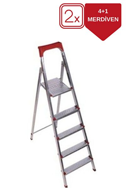 NVT YAPI İNŞAAT 4+1 Basamaklı Ekstra Güçlü Ev Tipi Pratik Merdiven 150 KG TAŞ...