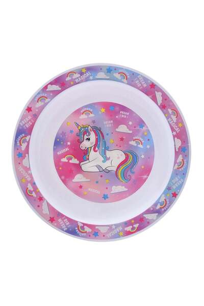 OEM Farfurie din plastic decorata cu imagine cu unicorn.Instructiuni de utili...