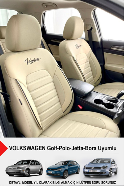 GM-DESIGN Premium Series Luxury Linen Car Seat Cover (Volkswagen Bora-Golf-Je...