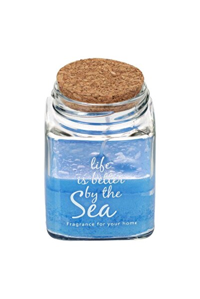 OEM Lumanare Parfumata Albastra in Borcan cu Capac din Pluta 6x6x9.5cm