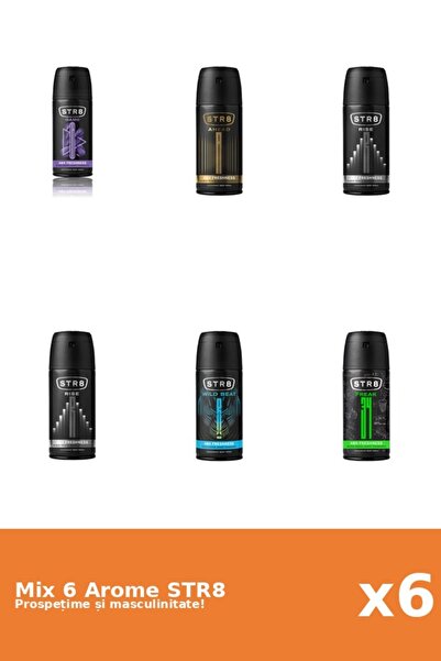 str8 Set 6 Mix STR8: 1x Ahead, 1x FR34K, 1x Game, 2x Rise, 1x Wild Beat
