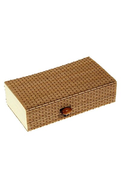 OEM Brown Bamboo Storage Box 15x8x4cm