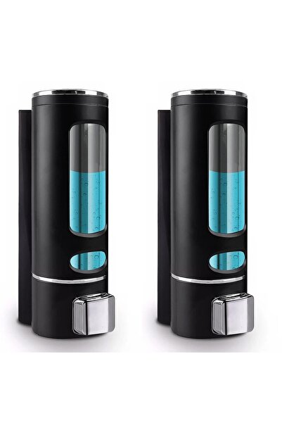 Modella Life Modella Home 2 Pieces Black 400 ml Wall Mounted Manual Soap Disp...
