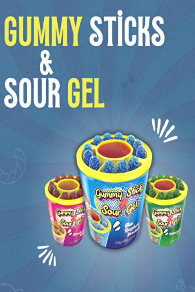 Pofika Candy Gummy Sticks Vegan Ekşi Jel 3'lü