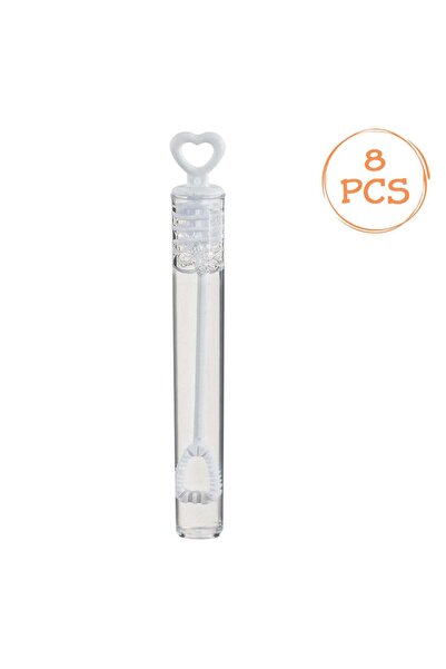 OEM Baloane de Sapun Mini Sticla Stick cu Inima Alba 5ml - 8buc