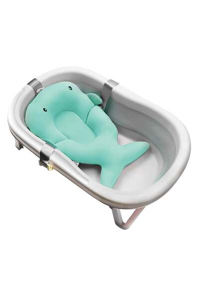 OEM Honey Baby Turquoise Dolphin Bath Pillow Mattress - 32x48x10cm