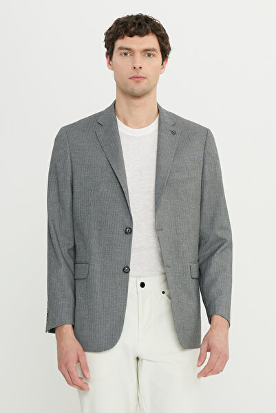 ALTINYILDIZ CLASSICS Чоловічий антрацитовий блейзер Regular Fit, прямий крій,...