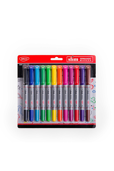 daço Permanent Marker SLIM Set of 12
