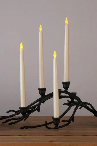 MumLove Dekoratif Led Şamdan Mum 27 cm Pilli Led Mum Şamdan