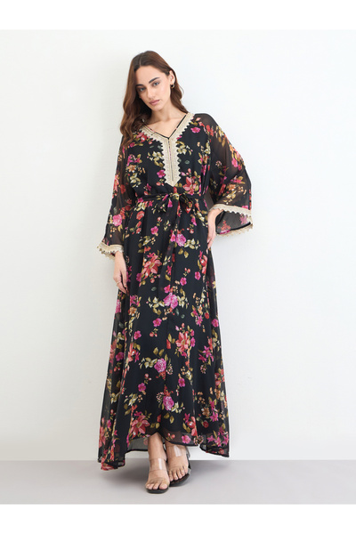 Styli Women Floral Print A-Line Jalabiya