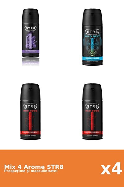 str8 Set 4 Mix STR8: 1x Game, 2x Red Code, 1x Wild Beat