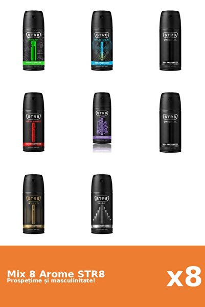 str8 Set 8 Mix STR8: 1x Ahead, 1x FR34K, 1x Game, 2x Original, 1x Red Code, 1...