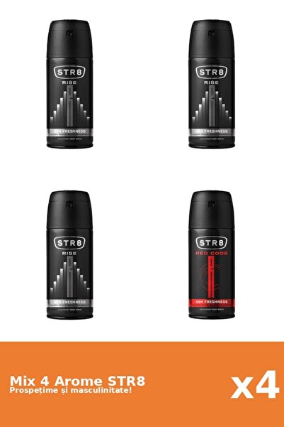 str8 Set 4 Mix STR8: 1x Red Code, 3x Rise