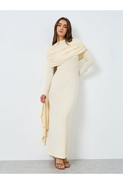Styli Women Beige Long Sleeves Maxi Dress