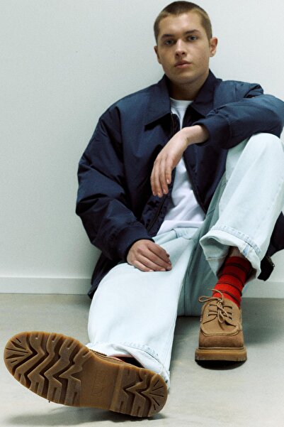 Pull & Bear Hacimli deri tekne ayakkabısı