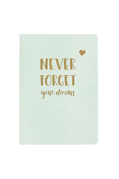 OEM Caiet A5 Dictando Coperta Verde Menta Mesaj cu Folie Aurie - 40F