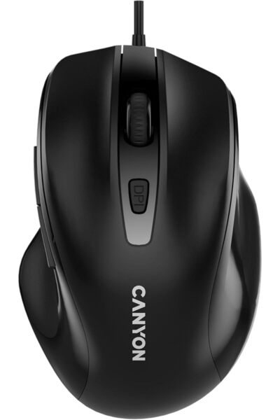 CANYON mouse M-6, Ergonomic shape, 3200 DPI, Wired Black